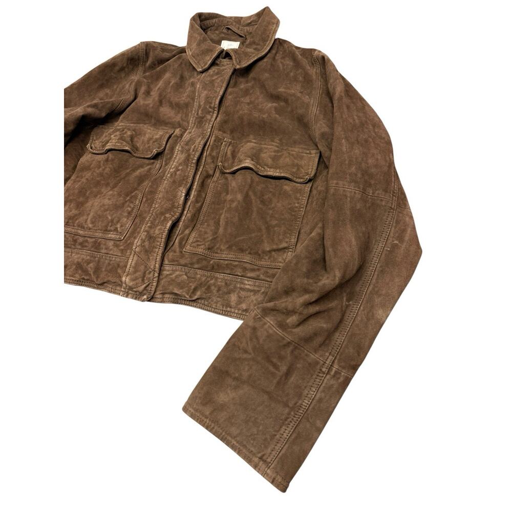 Free People x Yellowstone Suzy Goat Suede Leather Jacket Brown Medium LIMITED - Picture 9 of 16